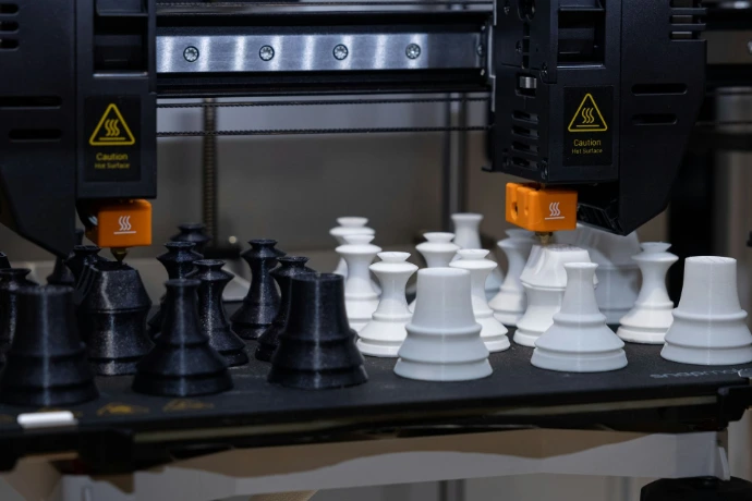 3D printed chess pieces